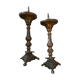 Pair of old brass candelabra