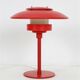 Rare lampe de bureau/table Lyskær rouge / design danois moderne / années 1970 / 1980 / postmoderne
