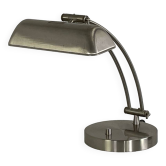 Chrome metal articulated desk lamp