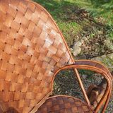 Paire de fauteuils en chataignier du limousin
