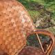 Pair of armchairs in chestnut