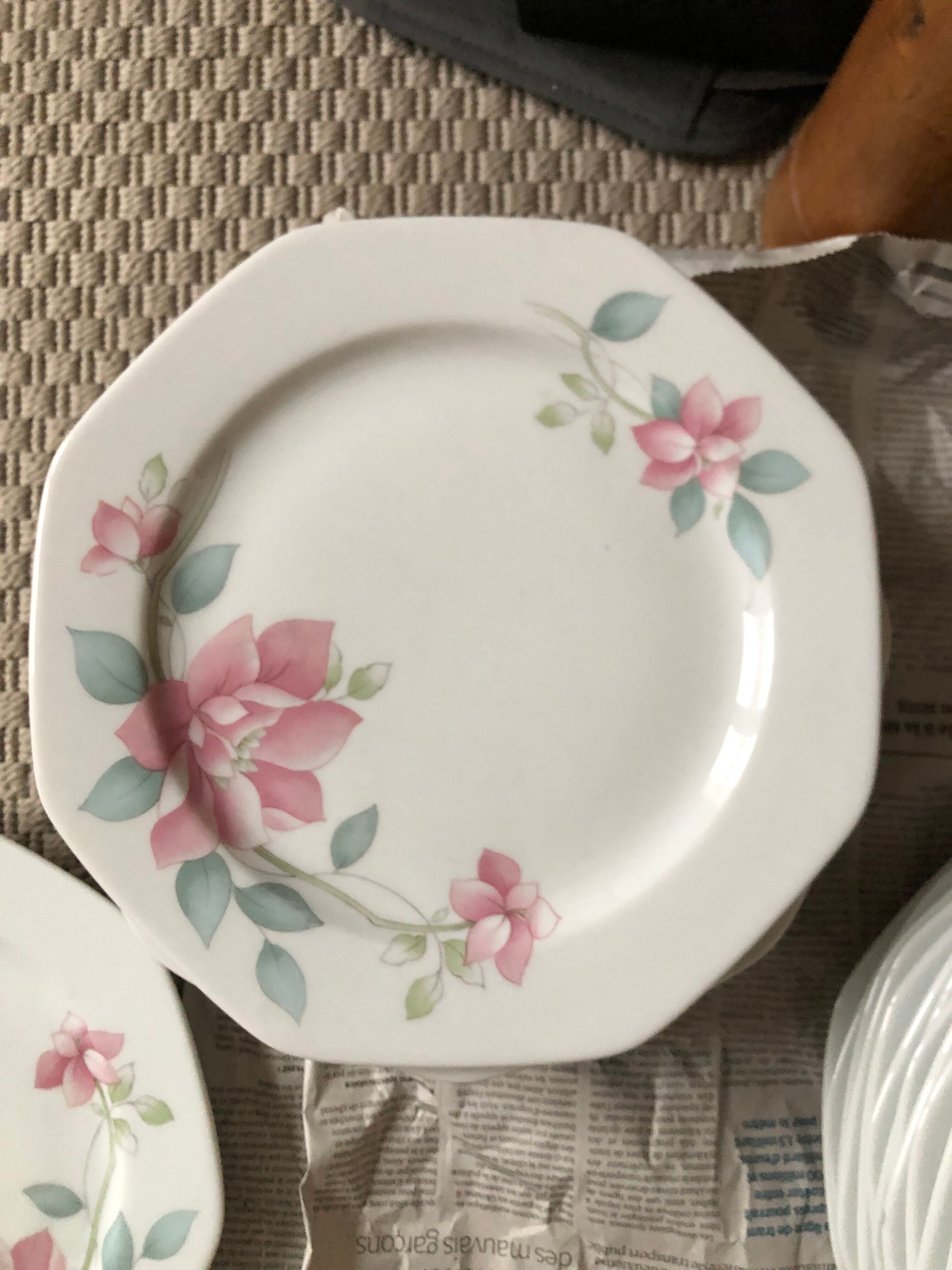 Porcelain plate service