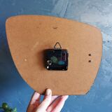 Vintage clock asymmetrical silent wall clock "Maty golden black"