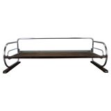 Three-seater tubular canapé Bauhaus by Slezák, Czechoslovakia, 1930s