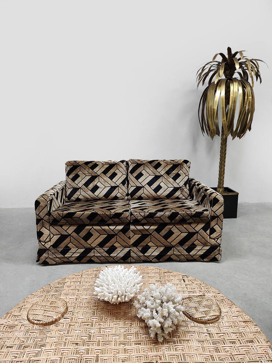 Vintage 2 seater daybed sofa 'Geometric deluxe'