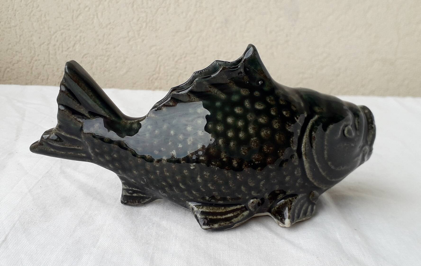 Tirelire poisson céramique