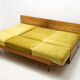 mid century sofabed in walnut by jindrich halabala for up zavody, 1950´s