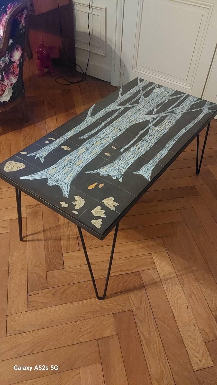 Tiled coffee table from the 60s/70s
