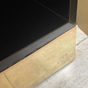 Buffet Jean-Claude Mahey in beige lacquer and brass – circa 1970
