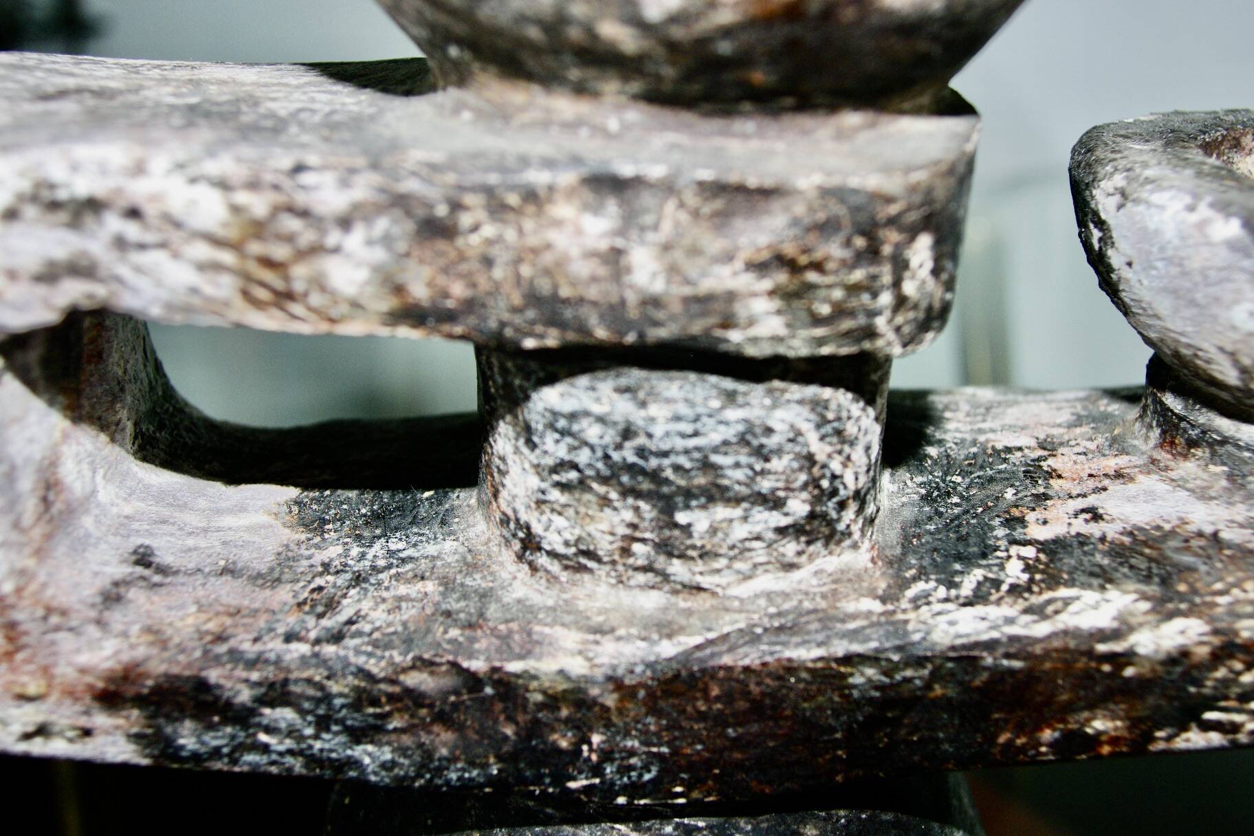 Brutalist stone candle holder 1960