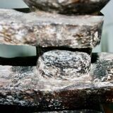 Brutalist stone candle holder 1960