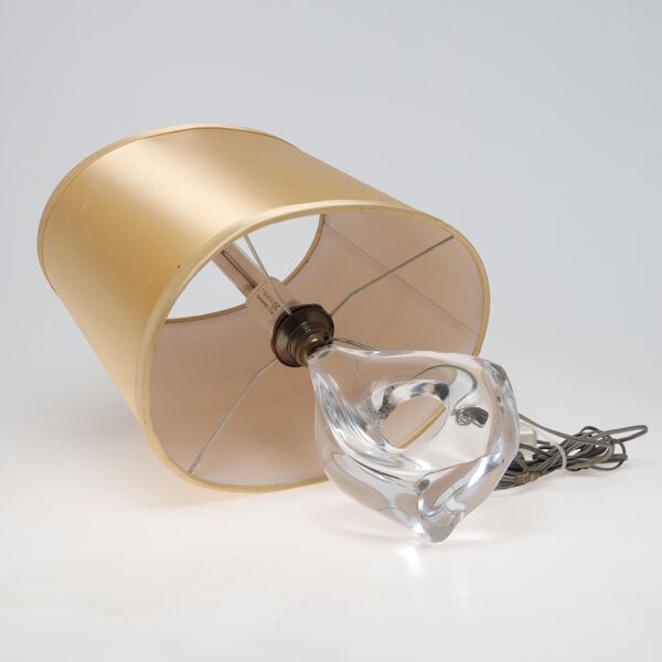 Lampe de table daum en cristal, france, 1960. signé daum