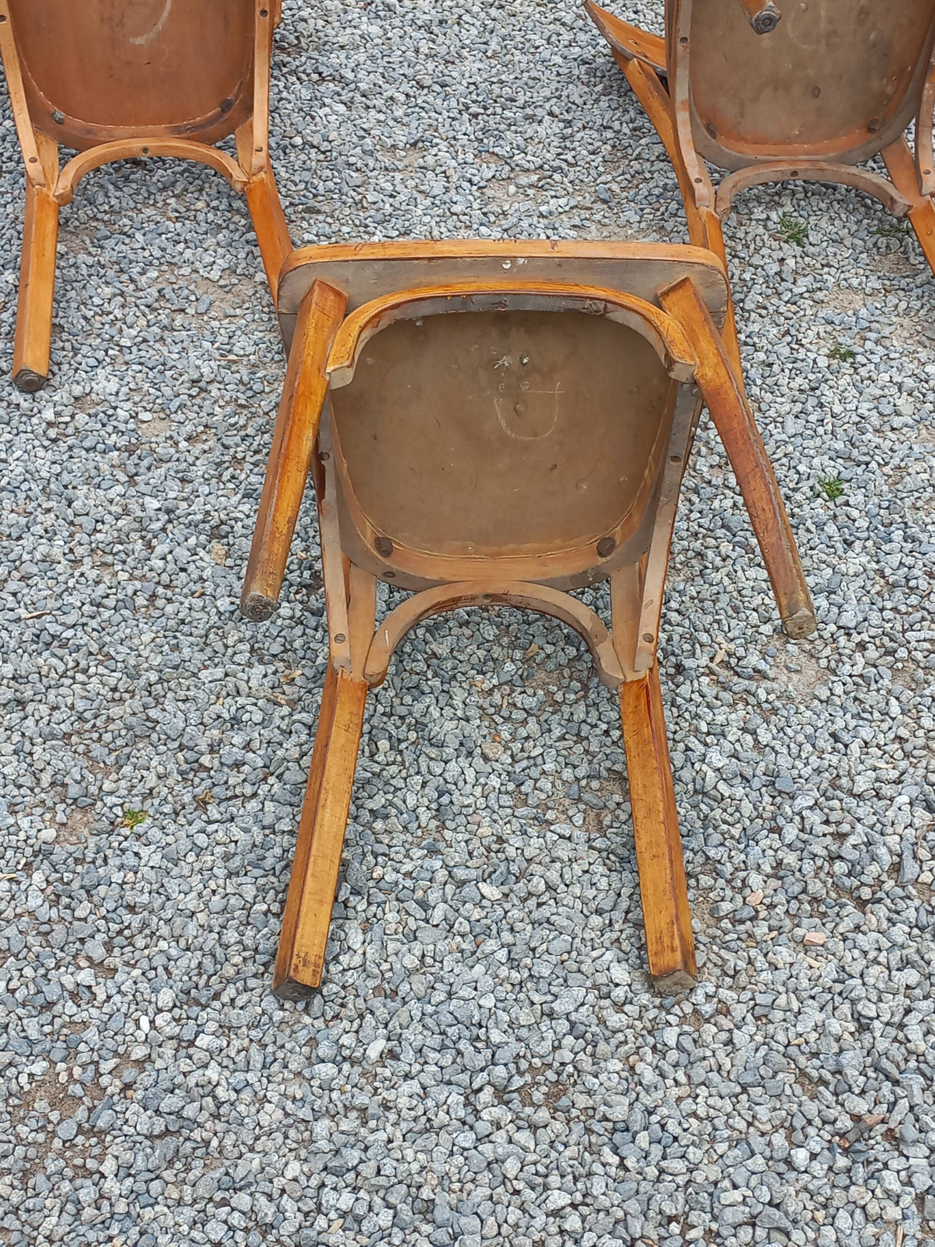 Set of 6 1950s bistro chairs