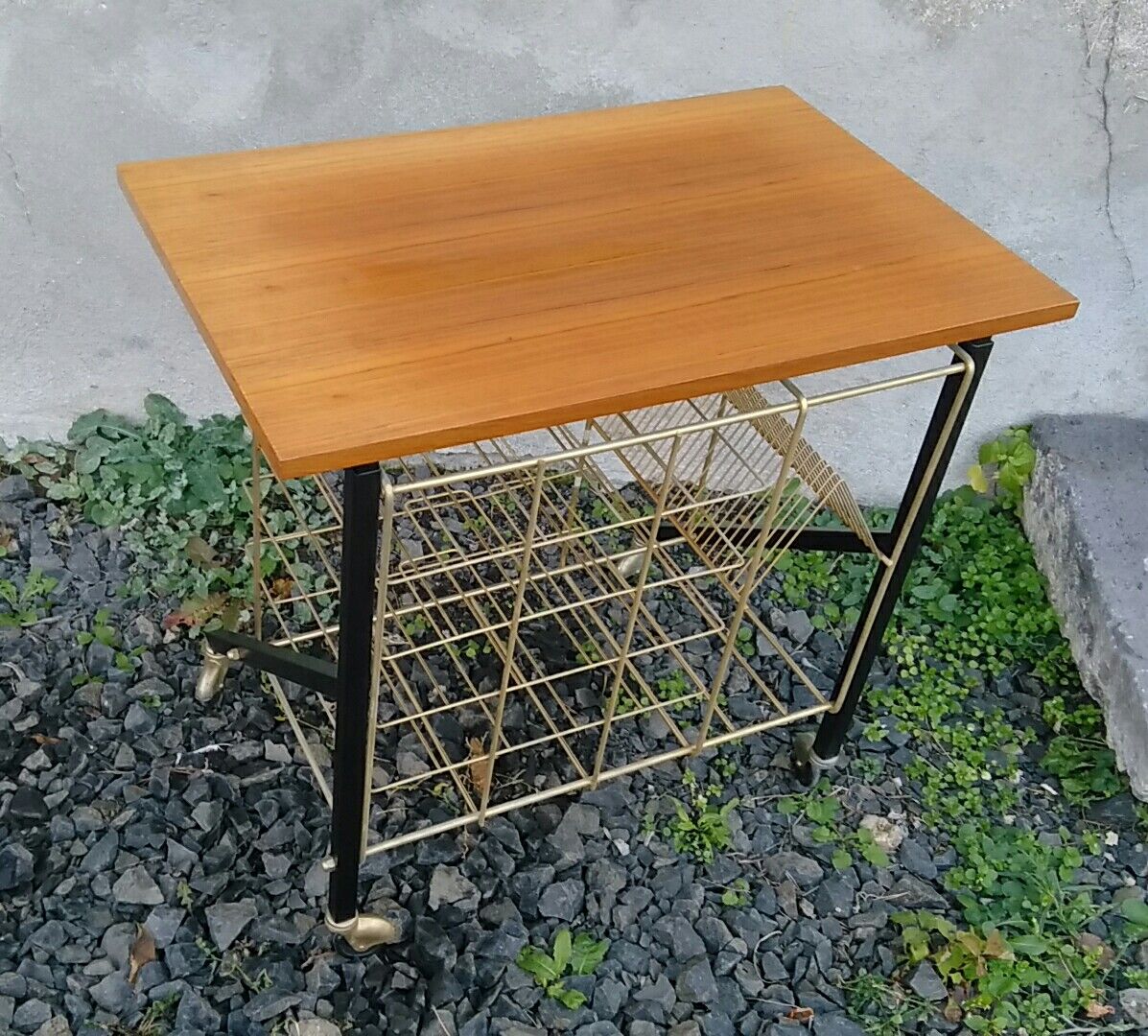 Porte-vinyles design années 50-60