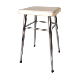 Tabouret vintage skaï chrome