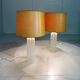 Set of 2 large glass table lamps 1960’s