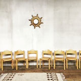 8 retro 60s vintage children's chairs wooden furniture