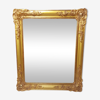 Miroir bois et stuc doré époque restauration 19ème