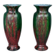 Pair of Glass Paste Vases – Mid 20th Century