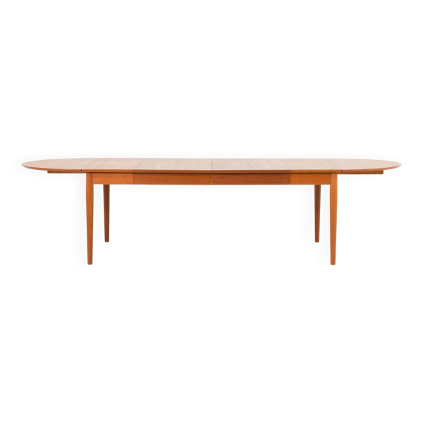 Table à rallonge extra longue en teck Arne Vodder 290 cm, pour Sibast, Danemark 1960