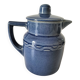 Blue speckled stoneware jug with integrated filter