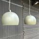 2 round metal pendant lights, Sweden 1980s