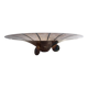 WMF Ikora sculptural Bauhaus bowl, silver-plated brass, by Paul Haustein, 1