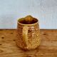 Pichet Digoin Sarreguemines woven basket effect caramel vintage
