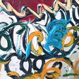 Abstract oil painting on canvas