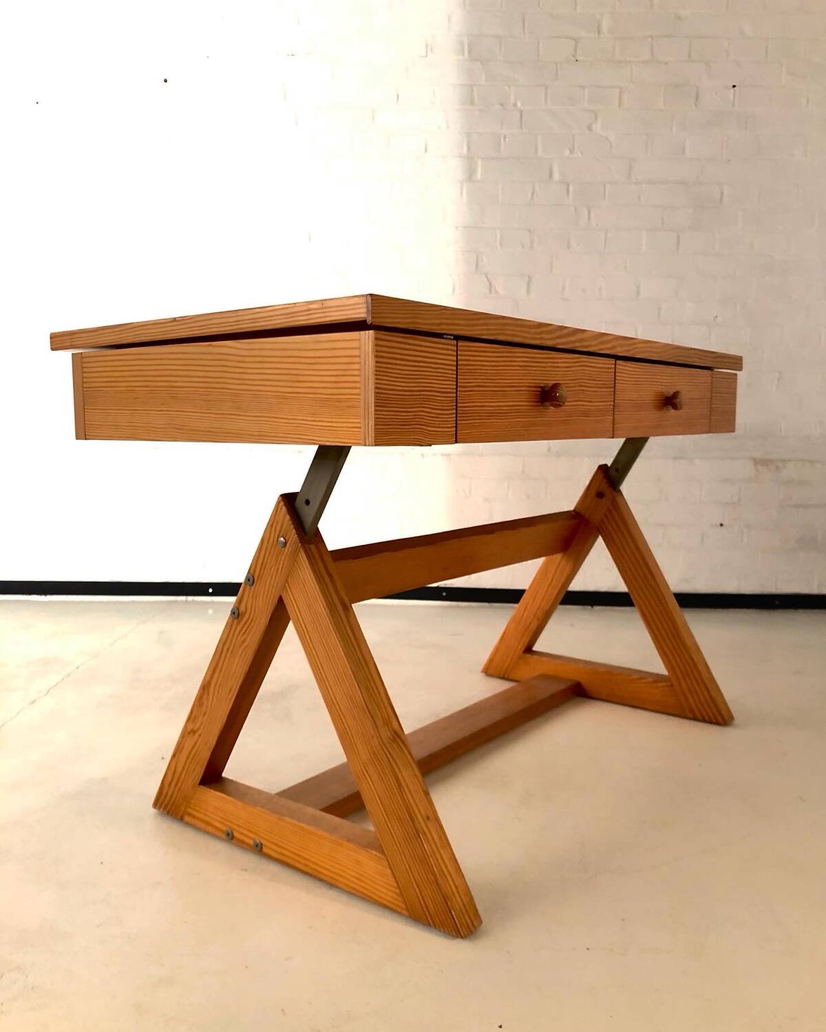 Pine Desk 1979 by Hulsta Germany