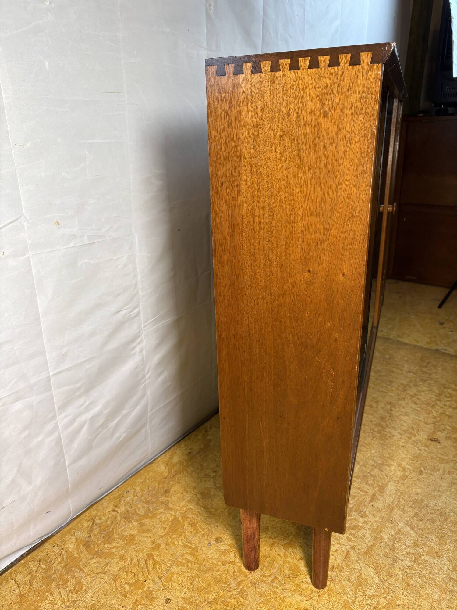 Mid-Century Retro Teak Bookcase Display Cabinet 1960  Elegant ScandinavianD