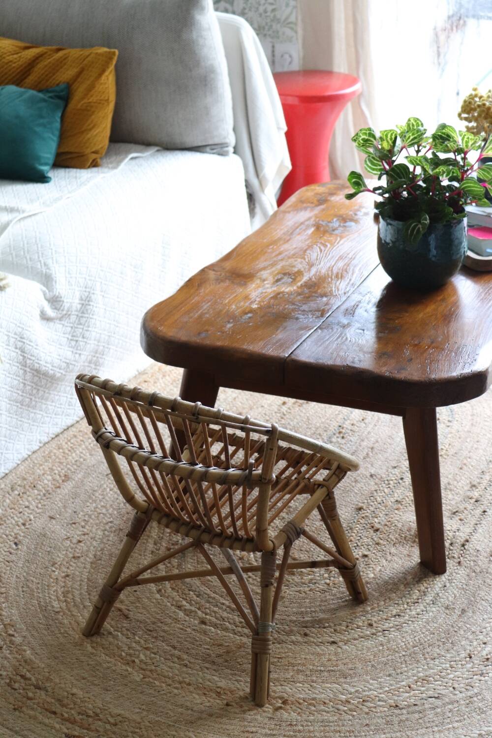 Small rattan armchair for children