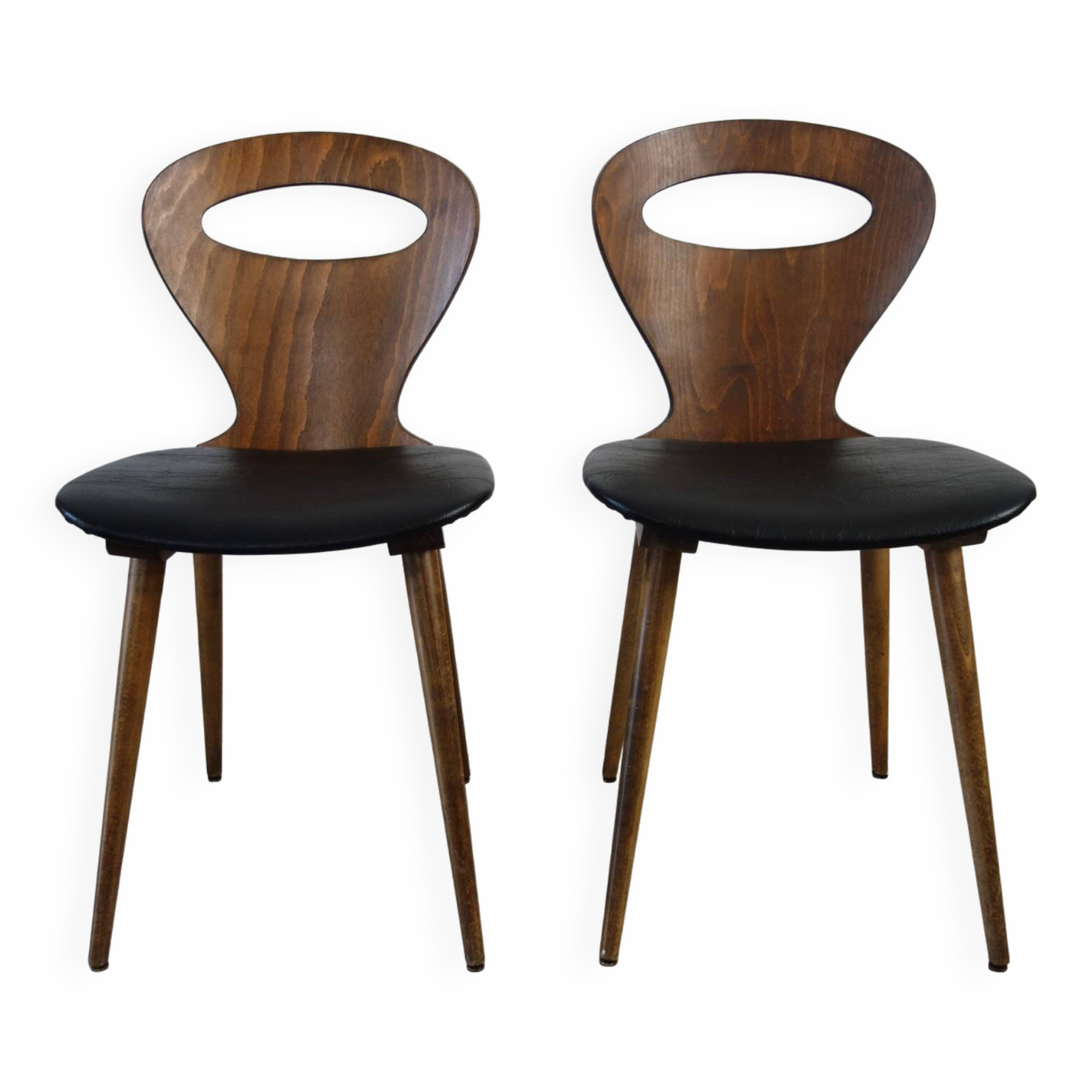 2 Baumann chairs, ant model, 50s-60s
