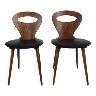 2 Baumann chairs, ant model, 50s-60s