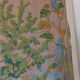 Large painting on canvas from the 20th century mounted on a frame - rural scene.