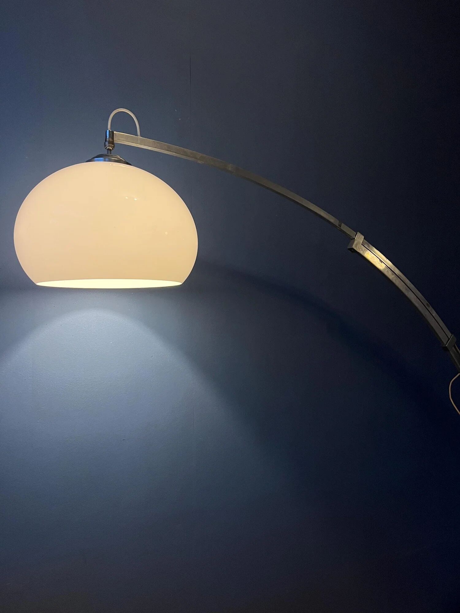 Vintage space age arc floor lamp in style of Guzzini