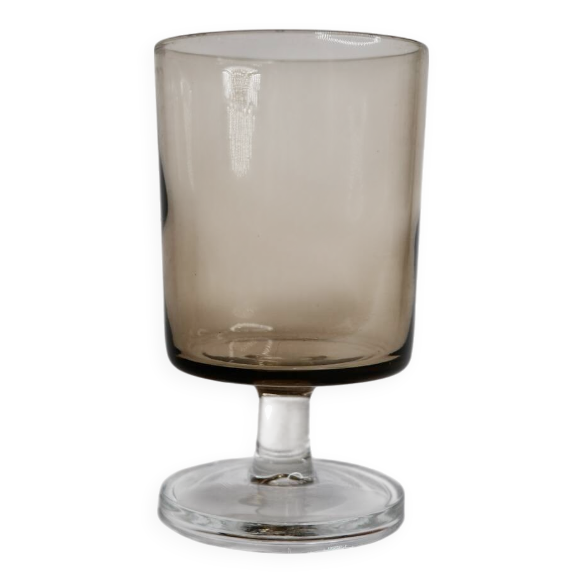 Set of 8 vintage Luminarc smoked stemmed glasses – 70s