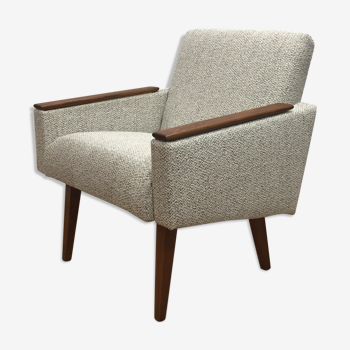 60s cube armchair reupholstered