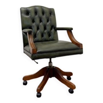 Green English Chesterfield Desk Chair