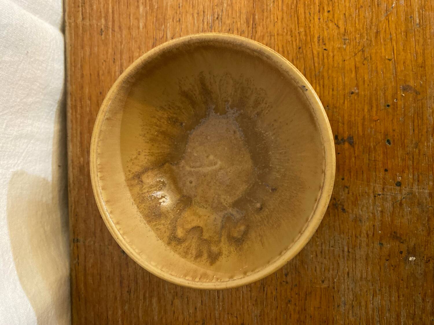Set of 6 vintage rhodaceram ceramic bowls, beige and brown