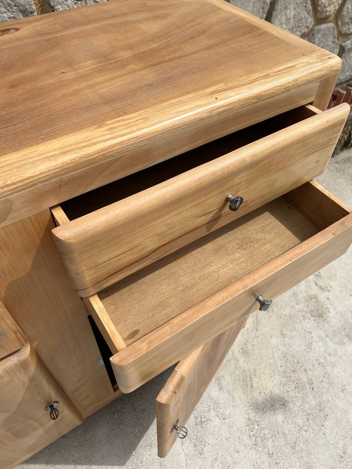 Vintage Scandinavian wooden storage cabinet