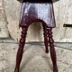 Vintage Bordeaux Turned Legs Wooden Stool #D546