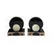 pair of marble and onyx Art Deco bookends