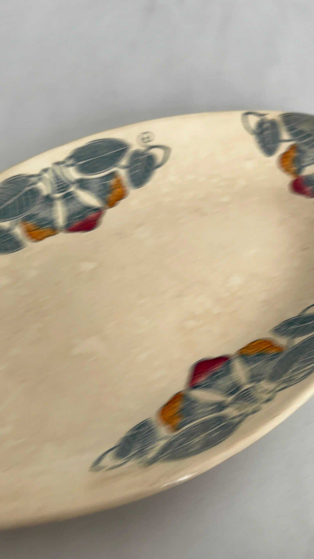 Ravier ironstone Longchamp model Rita - oval dish antique earthenware