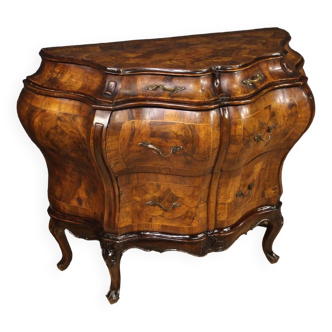 Venetian dresser in sculpted and inlaid wood from the 20th century