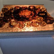Applique murale MCM en verre brun art
