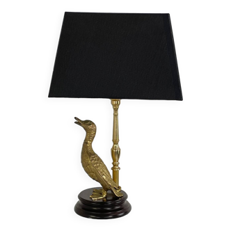 Zoomorphic "duck" table lamp in Jansen style brass