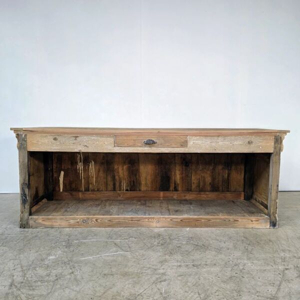 Joli comptoir de magasin à volutes début 19ème