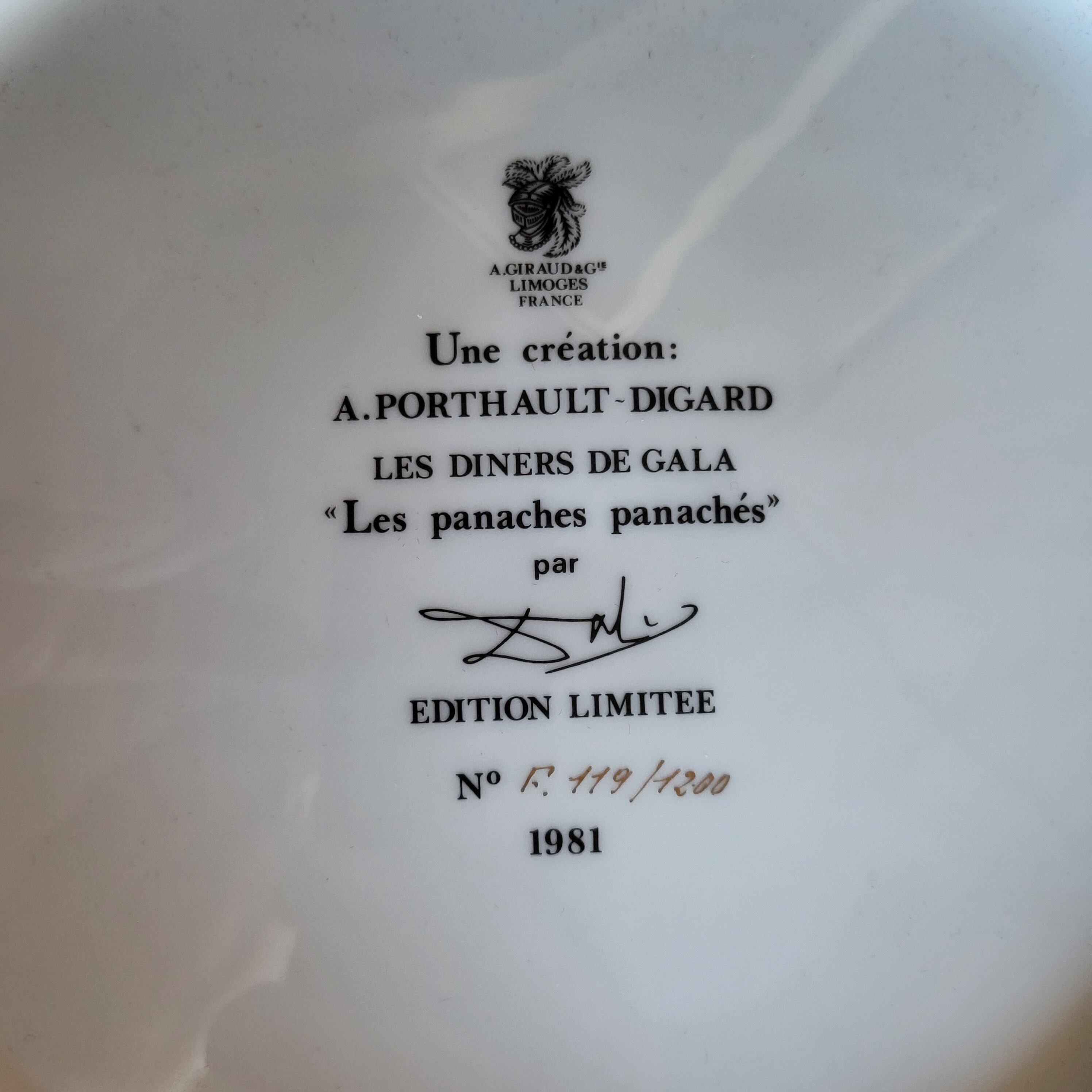Dali "gala dinners" dish