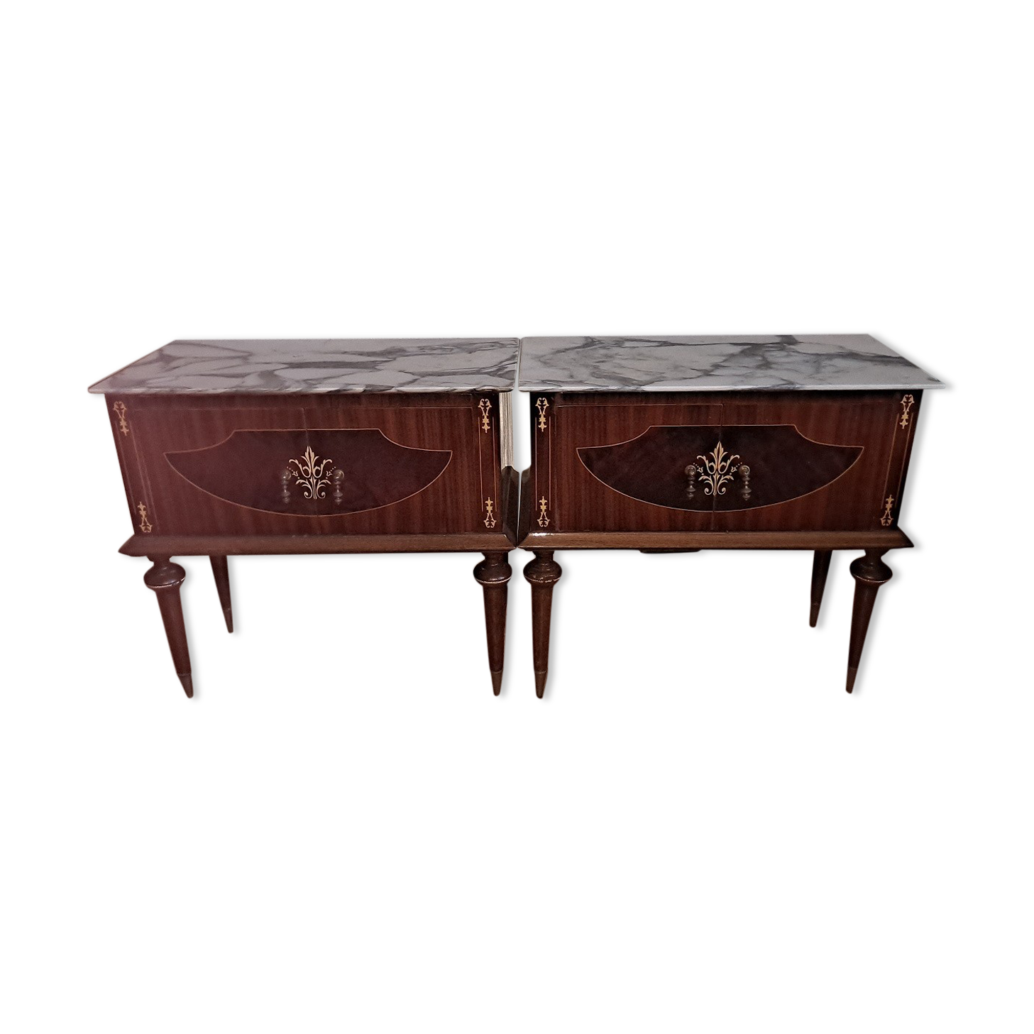 Pair bedside cabinets